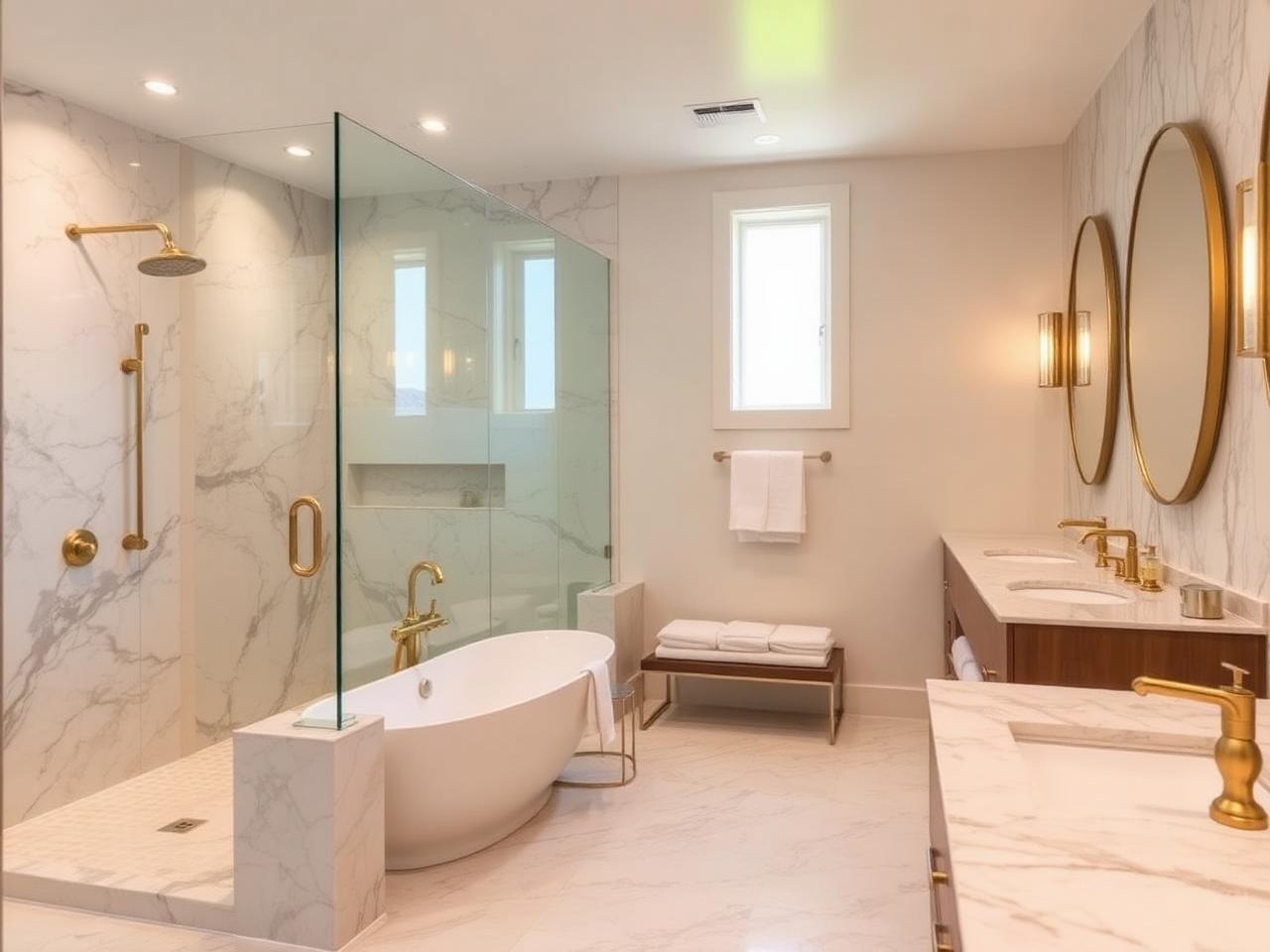 Luxury bathroom after FTK Construction remodel