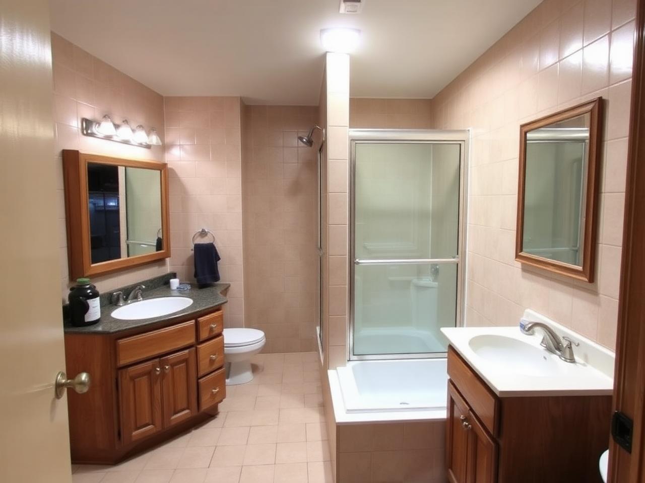 Dated Denver bathroom before remodel