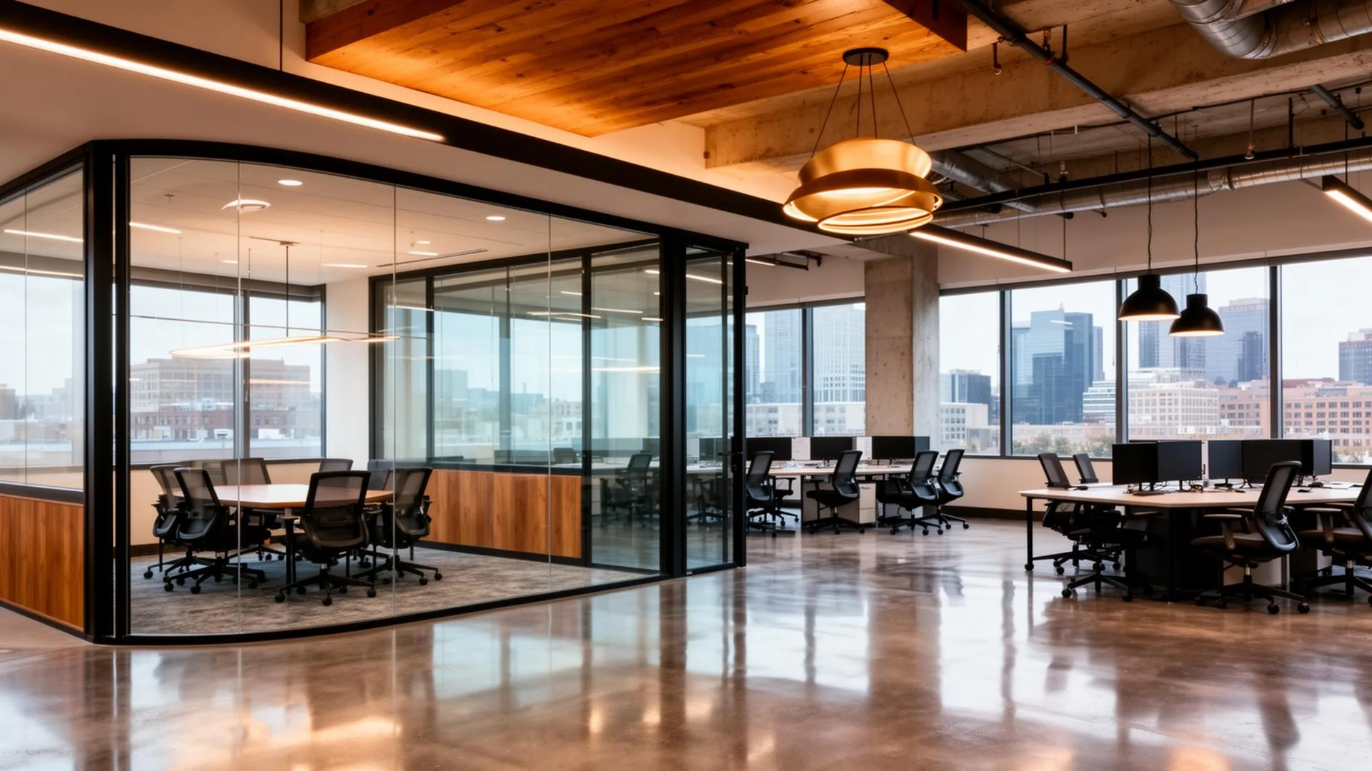 Modern Denver commercial office renovation by FTK Construction